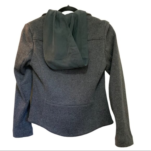 DREW Charcoal Gray Moto Jacket w/Removable Hood size XS - Picture 2 of 6